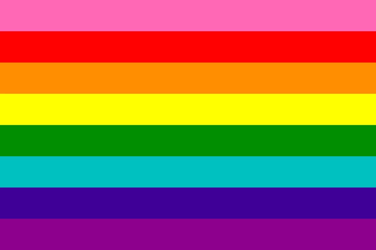 LGBTQ+ Pride Flags: Meanings, Colours and History 10 Original eight-strip rainbow flag, created by Gilbert Barker