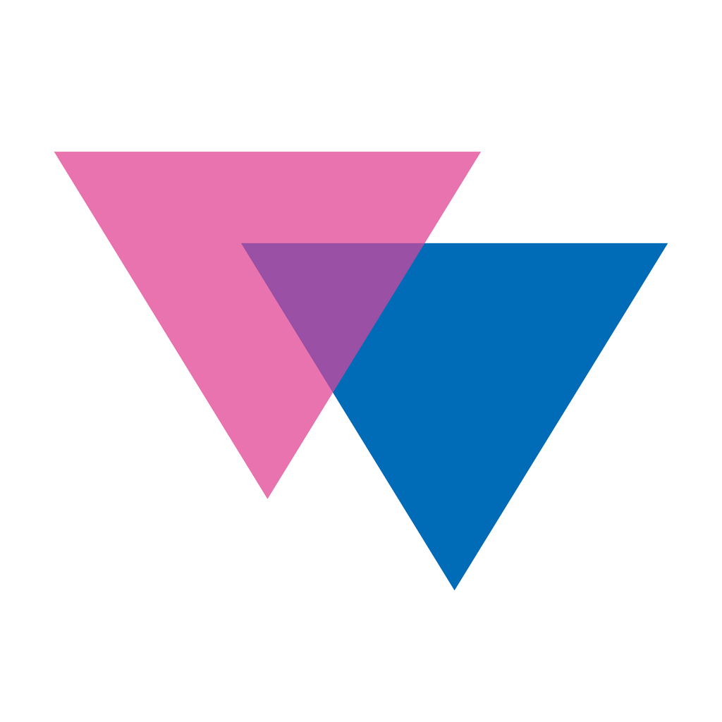 Bisexuality Biangles Symbol on Transparent Background