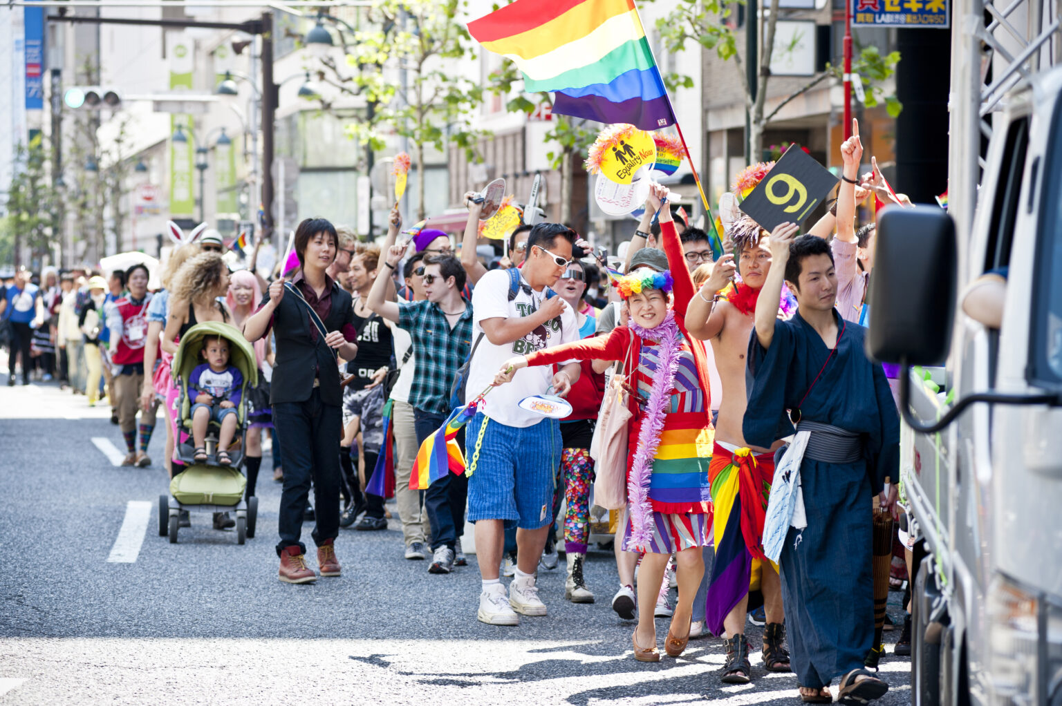 Rainbow pride parade