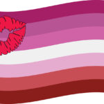 Lipstick lesbian flag