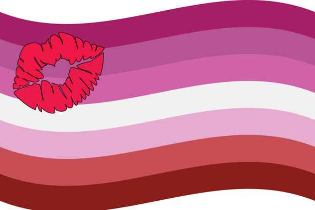 Lipstick lesbian flag