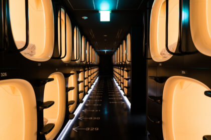 inside of capsule hotels