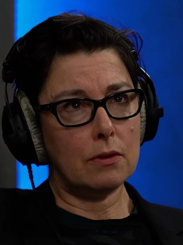 Sue Perkins January 2024 on podcast cropped