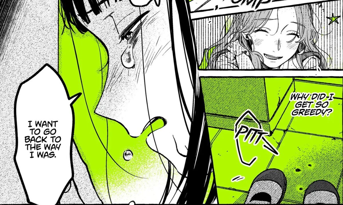 Top right, Aya Osawa’s smiling face. Bottom right, Mitsuki Koga’s shoes. Left, Kitsuki cries as she laments her feelings